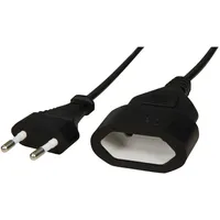 McPower 2m, Eurostecker auf Eurokupplung, schwarz