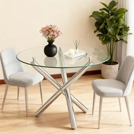stilvora Esstisch Ø 120 cm silber