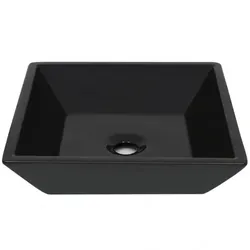Waschbecken Keramik Quadratisch | vidaXL : Farbe - Schwarz