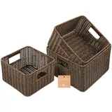 myHomeBody Weiden-Aufbewahrungskorb, Aufbewahrungswürfel, Aufbewahrungskörbe für die Organisation, Weidenkörbe für die Aufbewahrung Organizer, gewebter Korb für Organisation und Aufbewahrung