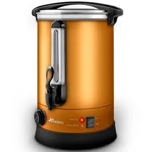 TRESKO Heißgetränke- und Glühweinautomat Glühweinkocher Einkochautomat aus Edelstahl Glühweinkessel goldfarben 20 l