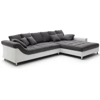 Roller Ecksofa - anthrazit-weiß - beidseitig montierbar