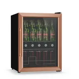 Klarstein Getränkekühlschrank Groß – 60l Glastürkühlschrank, 3–10°c, Doppelverglasung, 2 Metallablagen, Drehschalter, Flaschenkühlschrank