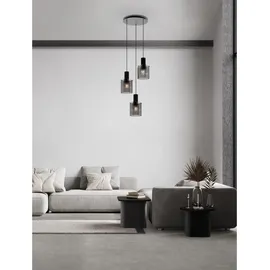 Nova Luce Mirbi 3-flammig Ø 45 cm Schwarz/Rauch