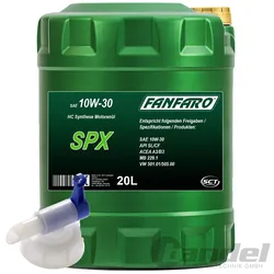 20 Liter Fanfaro Spx 10w-30 Hc Synthese Motoröl Api Sn + Hahn: