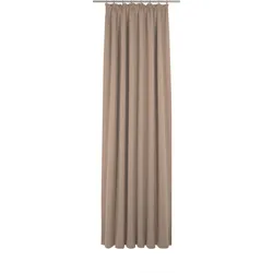 Vorhang WIRTH "Uni Collection", beige, B:142cm H:175cm, Baumwolle (Bio-Baumwolle), Gardinen, nach Maß