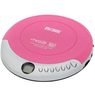 Roxx PCD 501 pink Tragbarer CD-Player CD, CD-R, CD-RW, MP3 Pink, Silber