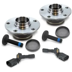 Bestprice 2x Radnabe inkl. Radlager + 2x ABS Sensor hinten für Audi, Seat, VW