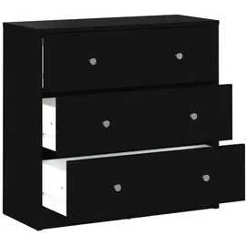 VCM ebuy24 Kommode 3 Schubladen Schwarz