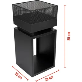BBQ Collection Feuertonne Ø 85 cm Schwarz