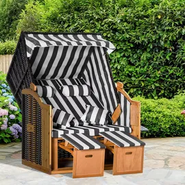 Outsunny Doppelte, grau Kunststoff, 79x160x118 cm