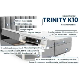 Best For Home Trinity K-10 boxspringbett 160x200, Bonellfederkern boxspringbett 140x200 cm, Schlafzimmer, Betten, Boxspringbetten