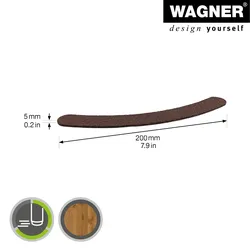 WAGNER Filz Bogen 4tlg. - 199 x 5 mm, selbstklebend, braun, für Filzgleiter, Schutzpads oder zum Basteln - 15175699