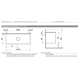 Laufen LANI Schubladenelement, 1 Ausschnitt mittig, 1180x495x525mm, H4043311122601, Farbe: Weiß matt