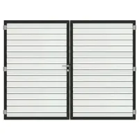 osmo holz Doppeltor Sondermaß 100 x 200 cm Grau/Aluminium