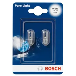 Glühlampe Sekundär BOSCH W5W Pure Light 12V/5W, 2 Stück