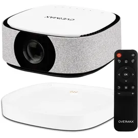 Overmax Multipic 4.5 FullHD 1080p LCD-Projektor 2-in-1-Projektor mit Powerbank Autofokus, Trapezkorrektur, WLAN Dualband Bluetooth 5.1, 3000 Lumen, Bildgröße bis zu 200", Fernbedienung