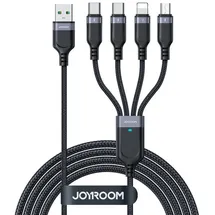 Joyroom USB-A auf USB-C/Lightning/Micro-USB 1,2 m Schwarz