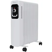 Tronitechnik Ölradiator TT OR 211 Weiß 11 Rippen 2500 Watt Drei Heizstufen