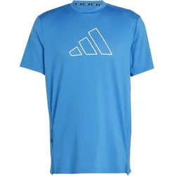 ADIDAS Herren Shirt Train Icons Big Logo Training, BROYAL/WHITE, L