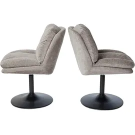 Jahnke Schalenstuhl KISS TWIST DUO Polyester palladiumgrau 2er Set