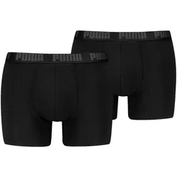 Boxershorts PUMA "Boxershort 2er Pack", Herren, Gr. M, schwarz, Obermaterial: 95% Baumwolle CO. 5% Elasthan EL., Unterhosen