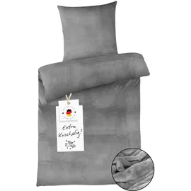 Carpe Sonno Bettwäsche Cashmere Touch Grau 135 x 200 cm + 80 x 80 cm