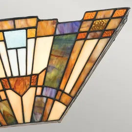 Elstead Lighting Tiffany-Glas Wandleuchte (B 40,6 cm) 41 cm türkis