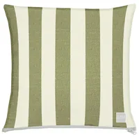 APELT Outdoor Dekokissen Blockstreifen Dekokissenhülle 41x61 cm | grün-natur