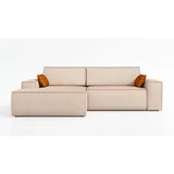 mebloland Ecksofa TOR mit Schlaffunktion. Farbe: Toffee. - Braun
