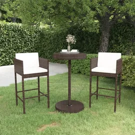 vidaXL Gartenbar-Set 3-tlg. Braun