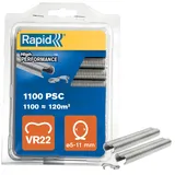 Rapid Zaun‐Ringklammern VR22 verzinkt - 1.100 Stk. C‐Klemmen für Maschendraht‐ & Kaninchenzaun (Ø 5-11 mm) - Passend für Rapid FP20 & FP222 Zaunzangen