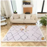 Hakuna Matte Wolkenweiche Samtmatte-Spielmatte Baby 200x150x2,5cm, Berber – Kinderteppich mit Memory-Schaum – Krabbelmatte mit Rutschfester Unterseite – Krabbeldecke Baby, Kinderzimmer Teppich