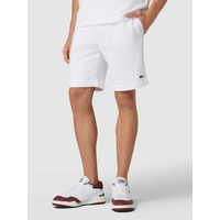 Lacoste Regular Fit Shorts mit elastischem Bund, Weiss, L