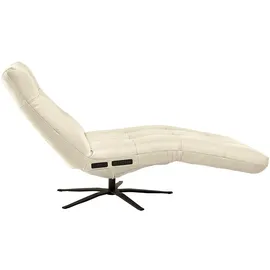 KAWOLA Relaxliege LETICIA Leder 0 x 0 x 0 cm Weiß mit Relax-Funktion