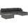 vidaXL Polyrattan Lounge-Set mit Auflagen grau