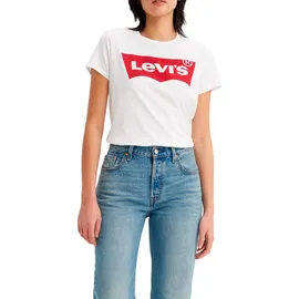 Levis Levi's Damen T-Shirt, The Perfect Tee, Weiß (Batwing White Graphic 53), Gr. XS