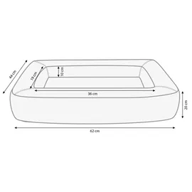 dehner lieblinge Kuschelbett Alaska, rechteckig, grau