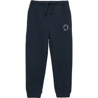 S.Oliver Unisex Jogginghose aus Sweat mit kleinem Print-Detail Navy