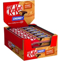 Nestlé Kitkat Chunky Peanut Butter Schokoriegel, Knusper-Riegel mit Erdnusscreme & knuspriger Waffel, 24er Pack (24 x 42g)