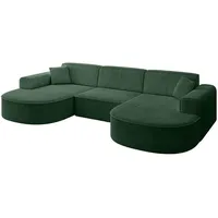 altdecor Ecksofa in U-Form Corner Sofa Bett Eckcouch Couch L-Form Wohnlandschaft Cauchsofa MARI-U1-303x171x79,5 cm Grün