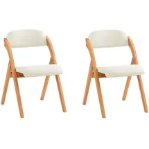 SoBuy Klappstuhl Holz weiß 2er Set