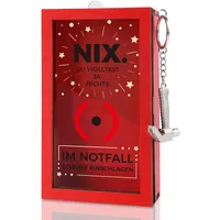 Tutukyle NIX Geschenk Lustige Notfallbox mit Hammer - DU WOLLTEST JA NICHTS - Geburtstag Geldgeschenk Holz Personalisierte Geschenkidee für Geld, Deko Holzkiste Kreative DIY lustige Geburtstag