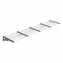vidaXL Türvordach 396 x 90 cm schwarz