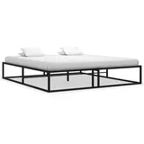 vidaXL Bettgestell 140 x 200 cm Schwarz