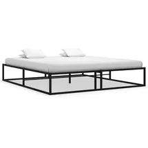 vidaXL Bettgestell 140 x 200 cm Schwarz