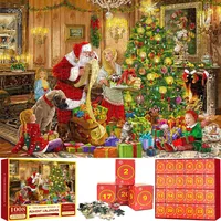 Adventskalender 2024 Kinder Puzzle 1008 Teile Erwachsene Weihnachtskalender Geschenk Jigsaw Weihnachtspuzzle rauen Mädchen Jungen Männer Frauen Geschenke Weihnachten