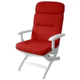 Ketttex Auflage Kreta Hochlehner extrahoch Sesselauflage 123x50x9 cm Rot Neu