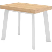 SKRAUT HOME Ausziehbarer Konsolentisch 160x90x73cm Eiche/Weiß