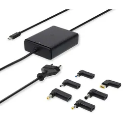 Nedis Notebook Adapter Netzteil| GaN | 65 W | 5 / 9 / 12 / 15 / 20 V DC | 2.4 / 3.0 / 3.25 A | Benutzt für: Notebook / Smartphone / Tablet | Euro / Ty